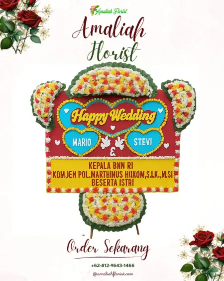 Papan Bunga Pernikahan Bojongasih